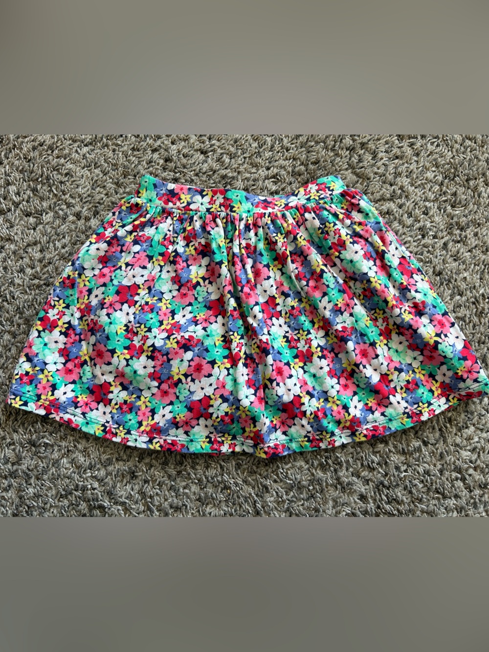 Carters Toddler Girl Floral A-Line Mini Skirt in Multi-Color